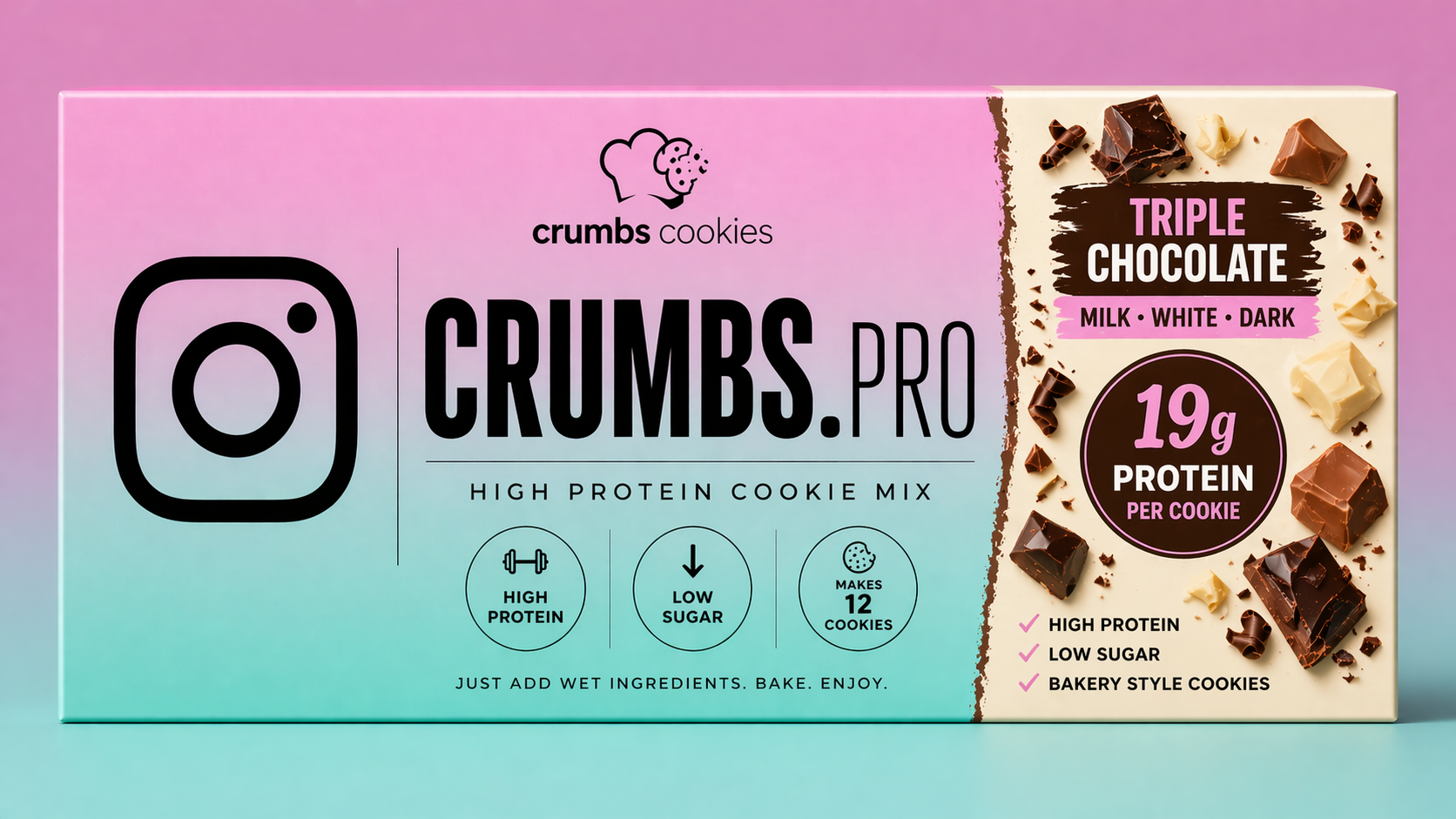 BUNDLE 3 BOX ALL FLAVOURS PROTEIN COOKIE MIX. click for details
